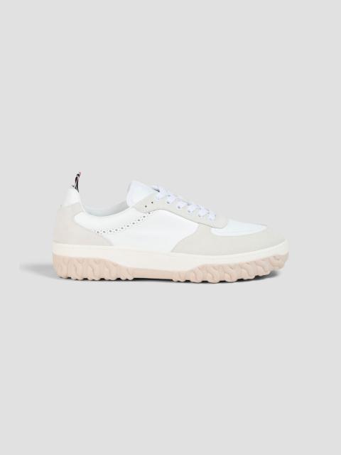 Thom Browne Letterman leather and suede sneakers