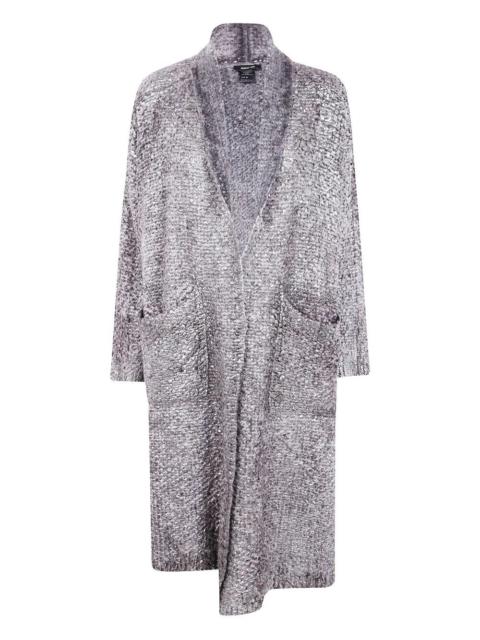 Avant Toi Introducing the "HAND PAINTED" LONG FURRY STITCH CARDIGAN WITH LAMINATION by AVANT TOI, a luxurious 