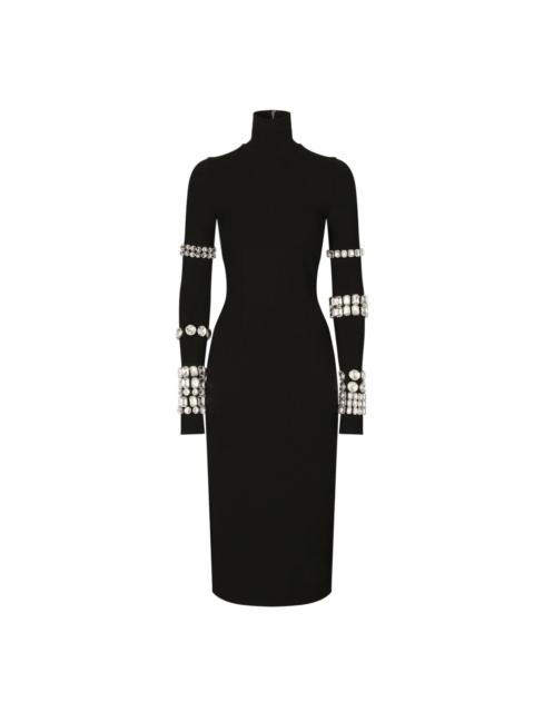 Dolce & Gabbana Kim Kardashian Crystal-Embellished Knit Midi Dress