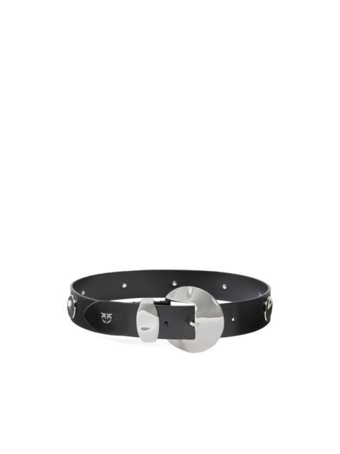 PINKO metallic-buckle studded belt