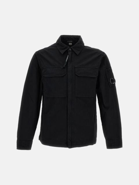 C.P. Company C.P. Company Men Oversized Organic Gabardine Zip-Up Shirt