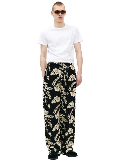 Marine Serre BLACK LOGO GRAPHIC SWEATPANTS