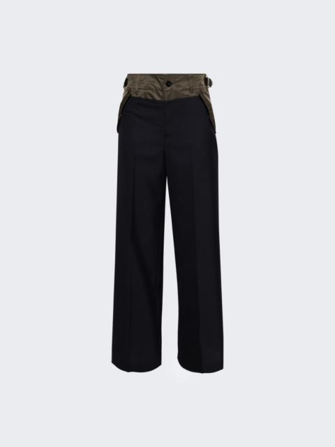 sacai Suiting Mix Pants Navy And Khaki