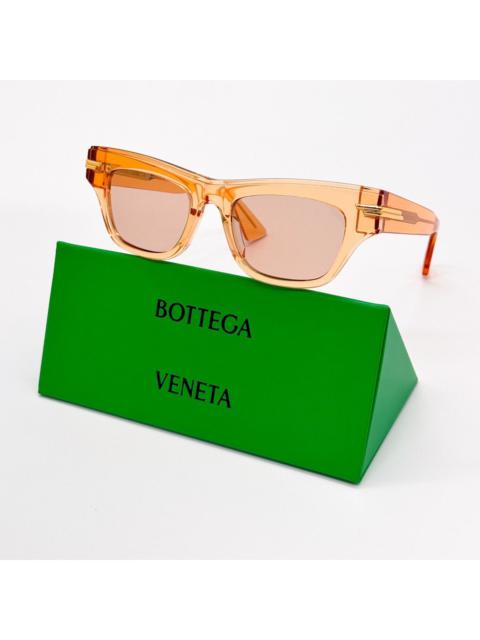 NEW BOTTEGA VENETA BV1122S 007 ORANGE WOMEN SUNGLASSES