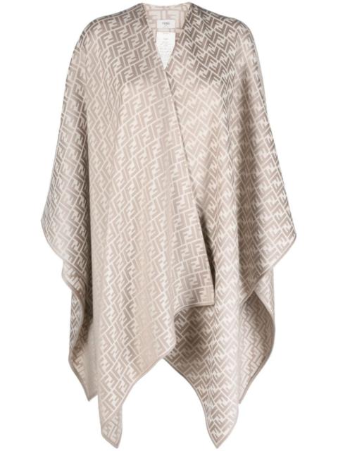 FENDI Fendi Women Ff Wool And Silk Poncho