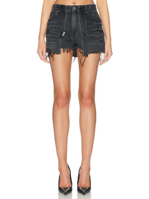 Alexander Wang Distressed Double Layer Skort