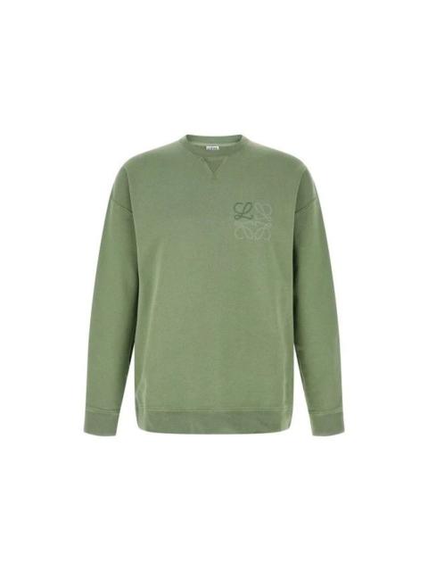 Loewe LOEWE Anagram Green Cotton Sweatshirt New & Authentic (Men's