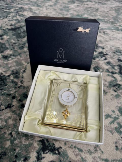 Other Designers Seiko - MIKIMOTO JAPAN CRYSTAL PEARL TABLE CLOCK