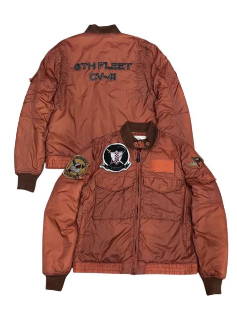 Other Designers AVIREX 6th Fleet CV-41 Bomber Jacket Patches Nylon Military