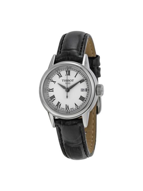 Other Designers Tissot Carson White Dial Black Leather Ladies Watch T0852101601300