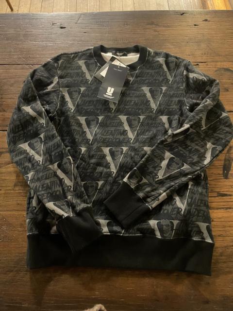 UNDERCOVER Undercover × VALENTINO Black Time Traveler Print Cotton Sweatshirt