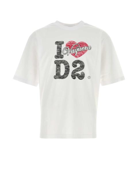DSQUARED2 Dsquared Men White Cotton T-Shirt