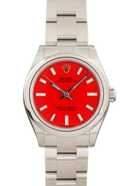 ROLEX Rolex Oyster Perpetual 31 Steel 277200 Coral Red Dial