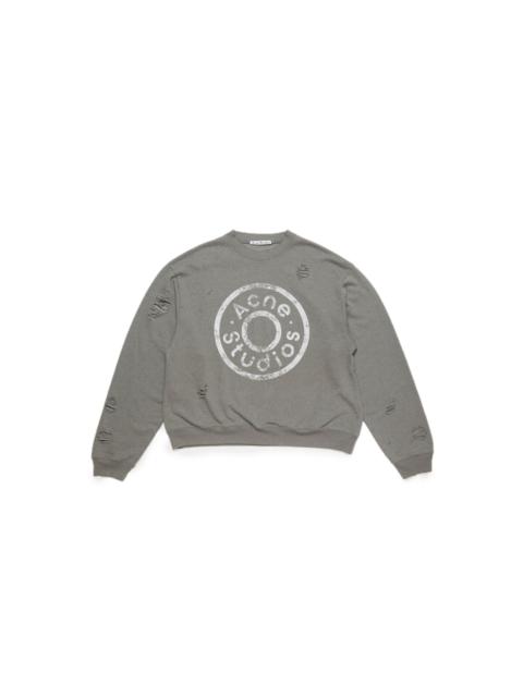 Acne Studios PRINTED LOGO SWEATER (MOSS GREEN)