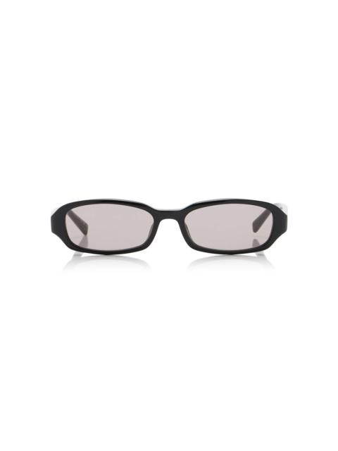 SAINT LAURENT Erin Oval-Frame Acetate Sunglasses black