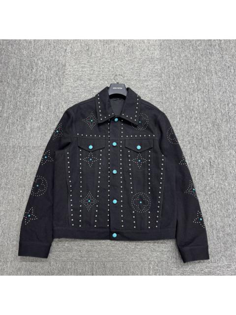 Louis Vuitton Louis Vuitton LV turquoise studded denim jacket