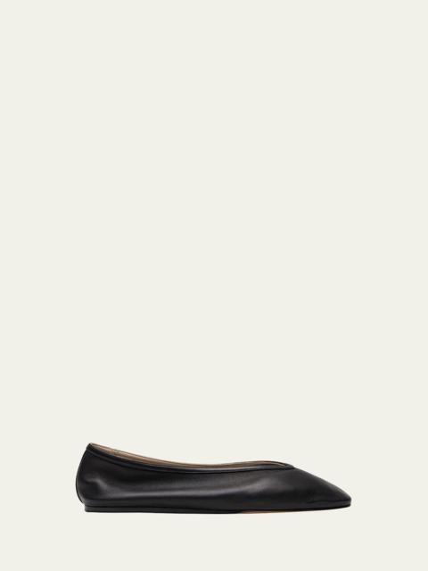LE MONDE BÉRYL Luna Calfskin Ballerina Flats