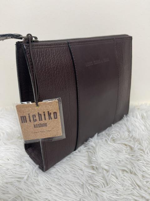 Other Designers Michiko Koshino In London Brown Leather Clutch Bag
