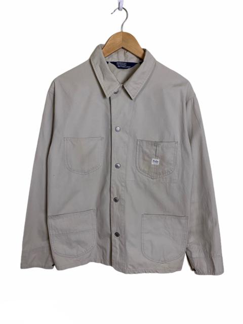 Other Designers Polo Ralph Lauren - Vintage Polo Ralph Lauren Snap Logo Khaki Hunting Jacket