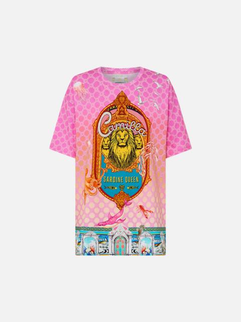 CAMILLA OVERSIZED BAND TEE - PINK/ MULTI