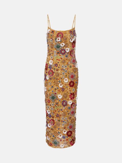 RACHEL GILBERT Francesca embellished cocktail dress