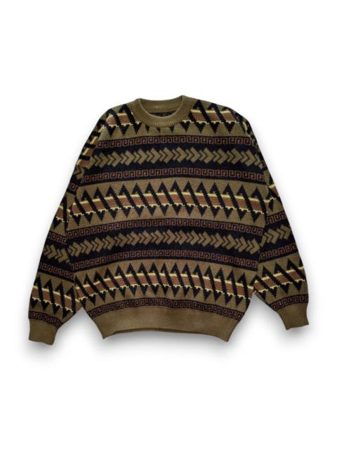 Other Designers Coogi Knitted Sweater Pattern Vintage Pullover Rare Brown