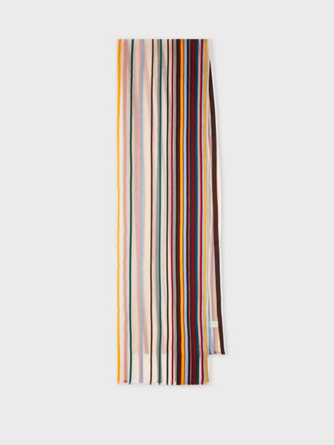 Paul Smith Women's Ivory 'Signature Stripe' Sheer Scarf
