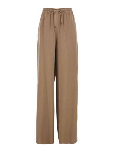 Max Mara Max Mara Women Beige 'Genero' Pants With Elastic Waist And Silk Drawstring For Women