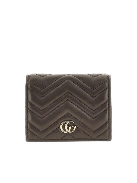 GUCCI Gucci GG Marmont Mini Wallet Brown Women
