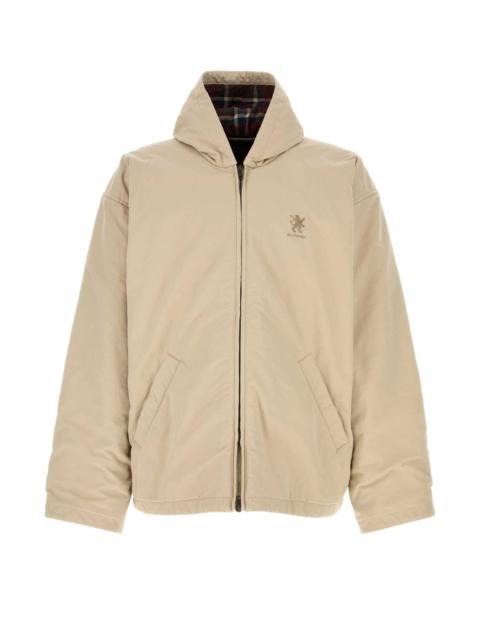 BALENCIAGA Balenciaga Men Sand Cotton Blend Oversize Padded Jacket