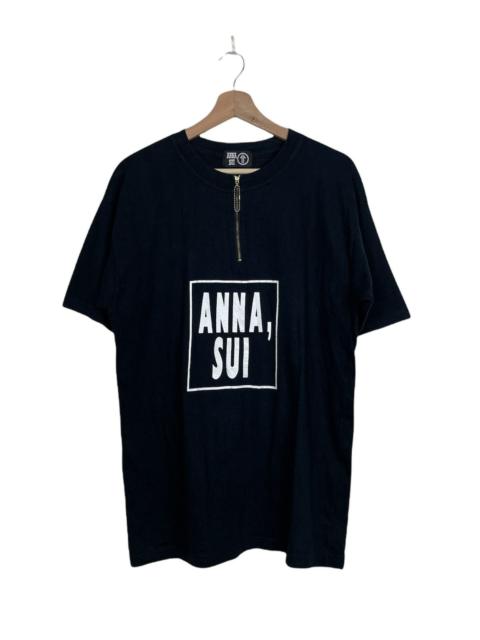 Other Designers VINTAGE ANNA SUI ZIPPER PULLOVER T-SHIRT BIG LOGO
