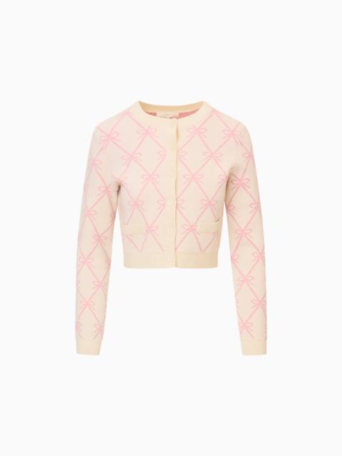 LoveShackFancy Veronika Wool-Blend Bow Cardigan