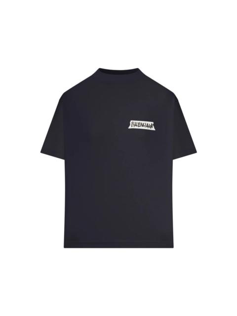 BALENCIAGA BALENCIAGA Men's Black Masking Tape T-shirt New And Authenti