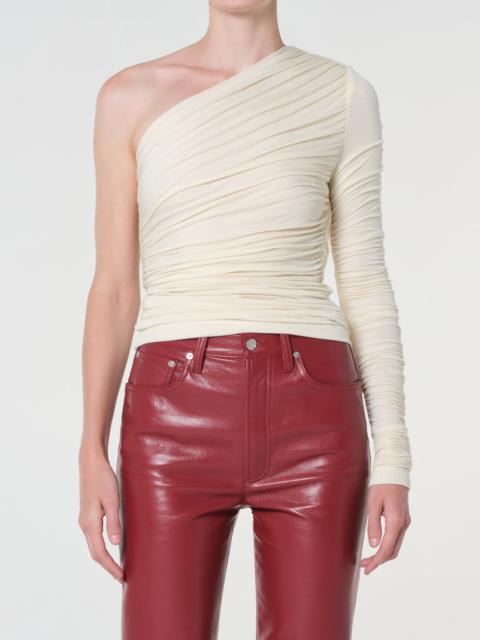 AGOLDE ANNETTE TEE IN OAT MILK