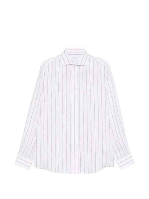 Brunello Cucinelli Brunello Cucinelli Striped-pattern Linen Shirt