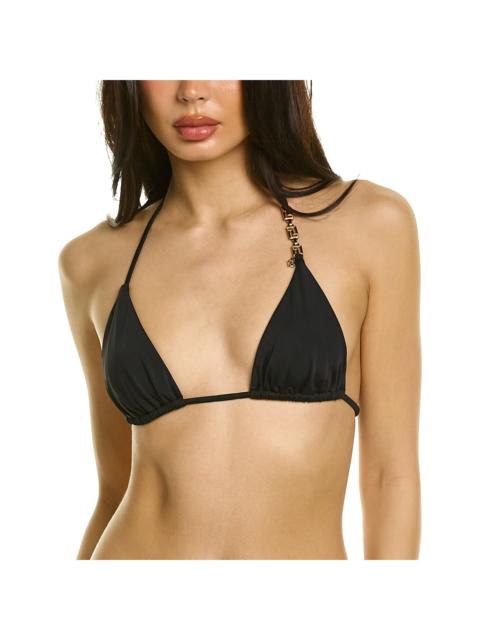 VERSACE Versace Metal Greek Triangle Bikini Top