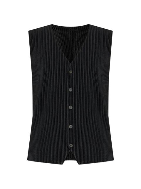 ISSEY MIYAKE Homme Plisse' Issey Miyake Men Pleated V-Necked Vest