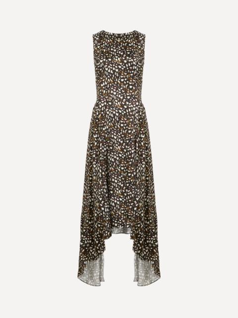 Loewe Brown Printed Asymmetric Dress