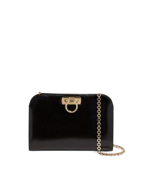 FERRAGAMO Diana leather clutch