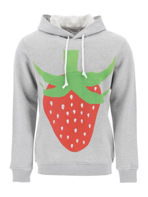Comme Des Garcons Shirt Strawberry Printed Hoodie