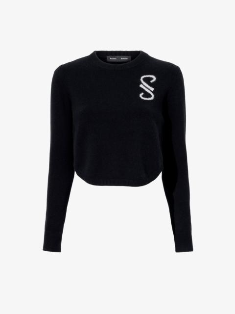 Proenza Schouler Stella Monogram Sweater in Cashmere Jacquard