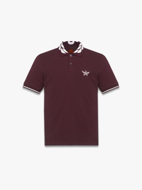MCM Laurel Logo Piqué Polo in Organic Cotton