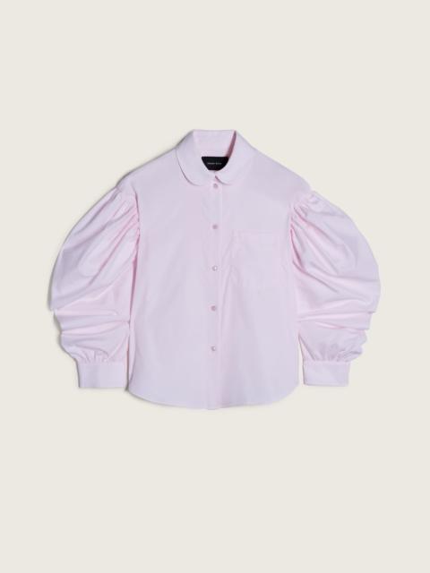 Simone Rocha Boxy Draped Sleeve Round Collar Shirt