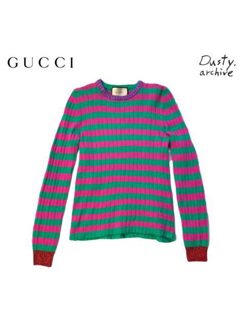 GUCCI Gucci metalic wool knit crewneck sweater XL