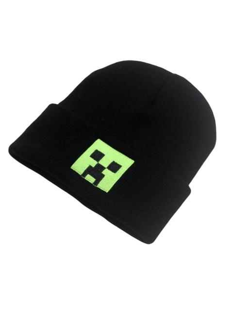 Other Designers Cartoon Minecraft Creeper Black Embroidered Hat Men Women Warm Knitted Bonnet Cap Soft Wool Beanies 