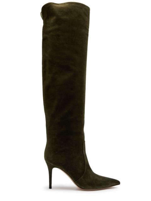 Gianvito Rossi Gianvito Rossi Hansen Suede Over-the-knee Boots