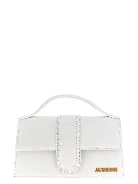 JACQUEMUS Jacquemus The Large Bambino White Leather Crossbody Bag New