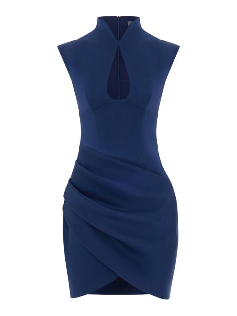 RASARIO Collared Cutout Mini Dress navy