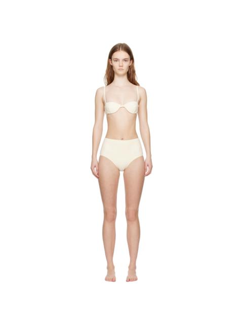 TOTEME Off White Sweetheart Neck Bikini