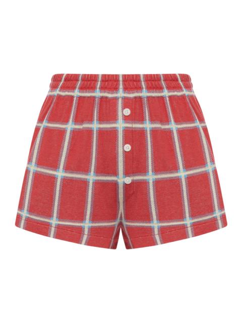GUEST IN RESIDENCE Guest In Residence Women Silk Blend Checked Shorts